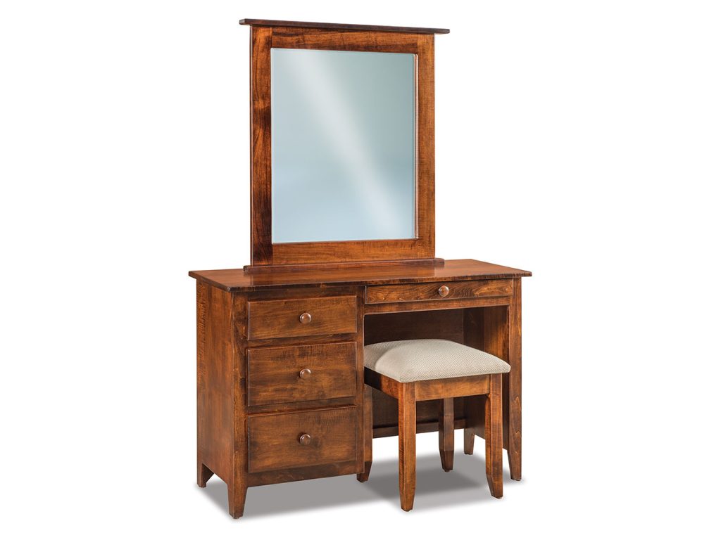 Amish Furniture of NE Shaker Vanity Dresser Bench