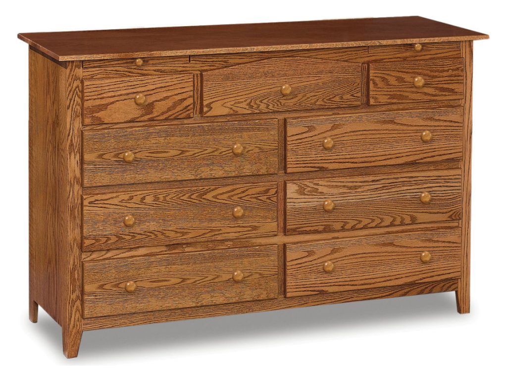 Shaker 9 Drawer Dresser With Jewelry Drawers