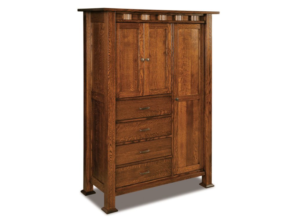 Amish Furniture of NE Sequoyah Chifferobe Armoire Cabinet