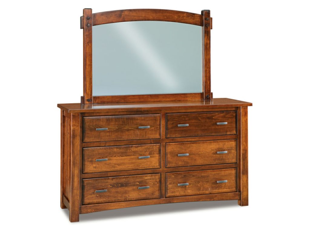 Timbra 6 Drawer Dresser – 69″W Mirror Dresser Mirror