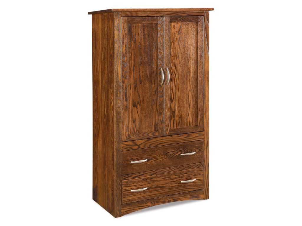 Amish Furniture of NE Denver 2 Drawer Armoire Armoire Cabinet