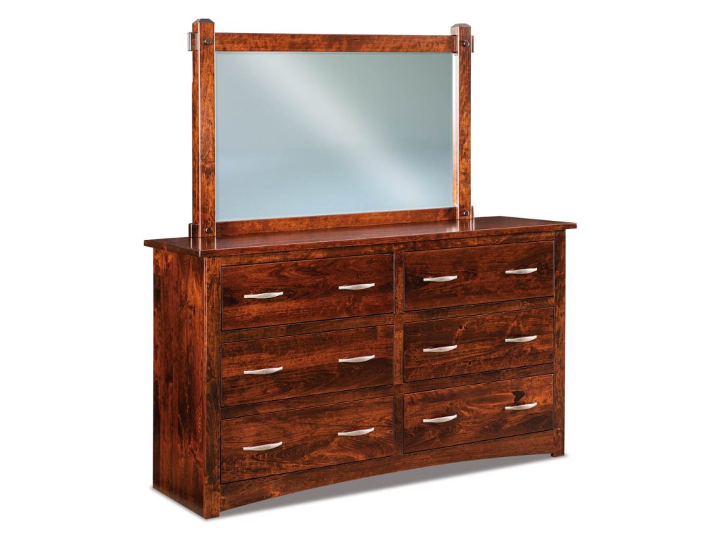 Denver 6 Drawer Dresser – 38¼”H Mirror Dresser Mirror