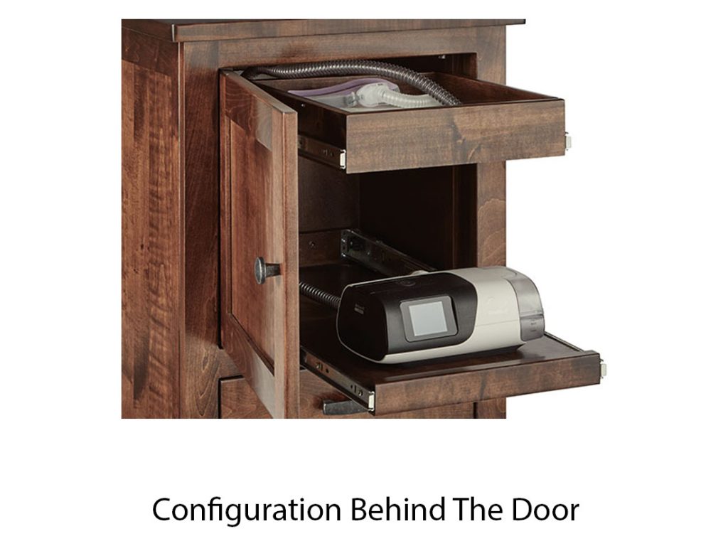 Amish Furniture of NE Boulder Creek CPAP Nightstand, alternate view