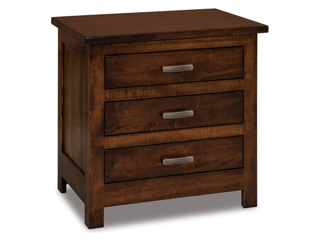 Amish Furniture of NE Flush Mission 3 Drawer Nightstand