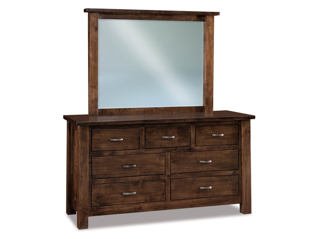 Heidi 7 Drawer Dresser – 62″W Mirror Dresser Mirror