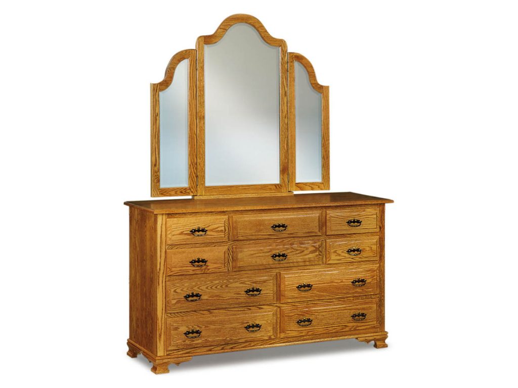 Heritage 10 Drawer Dresser Mirror
