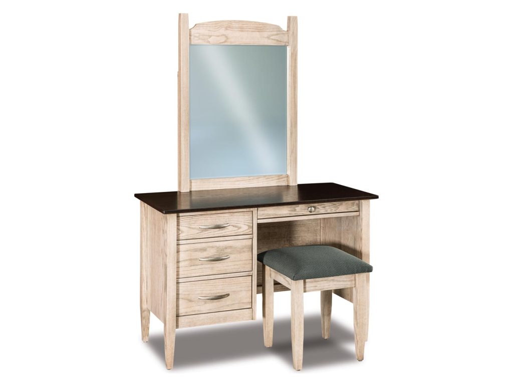 Amish Furniture of NE Imperial 4 Drawer Vanity Dresser Mirror
