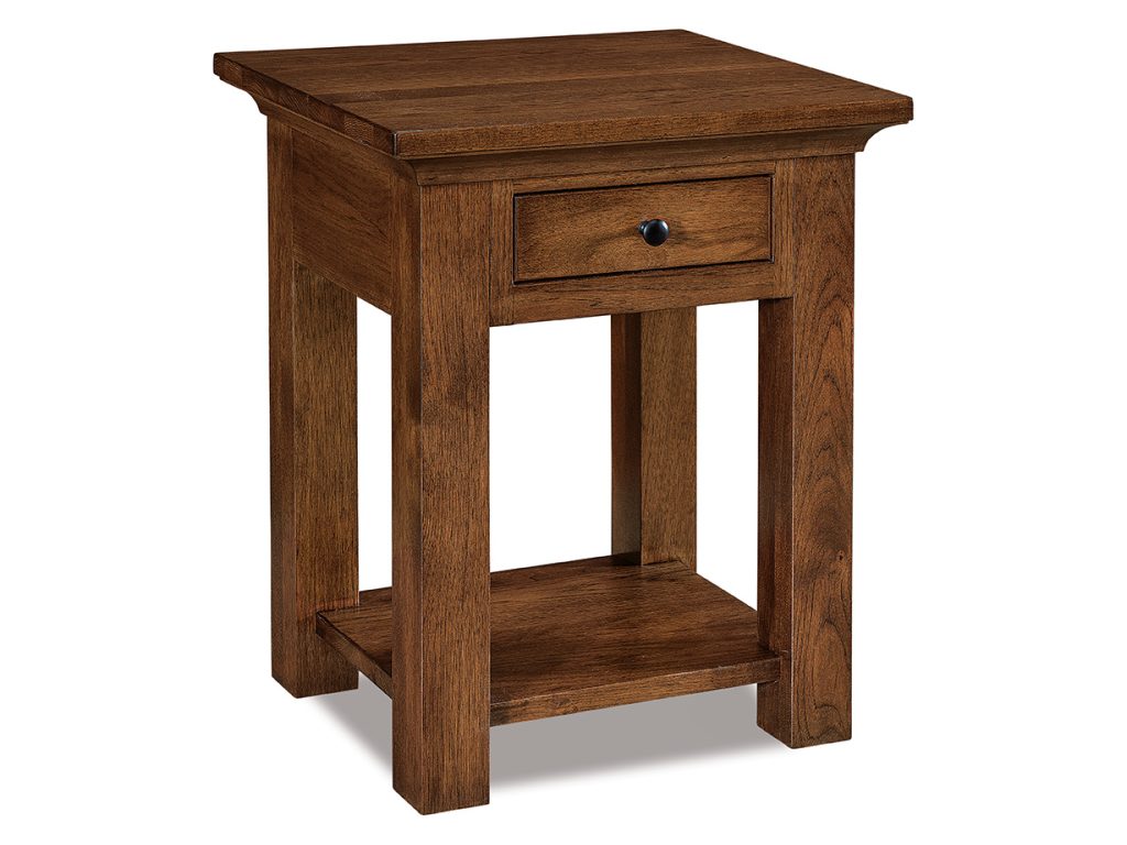 Amish Furniture of NE Abby 1 Drawer Open Nightstand