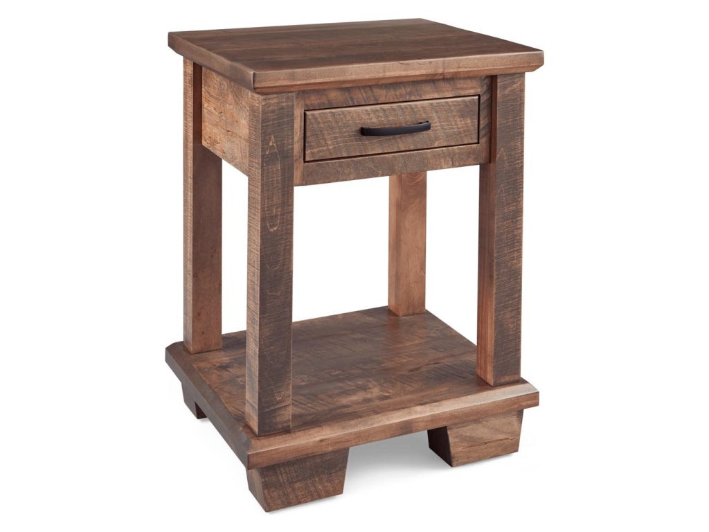 Amish Furniture of NE Burlington 1 Drawer Open Nightstand Drawer Nightstand