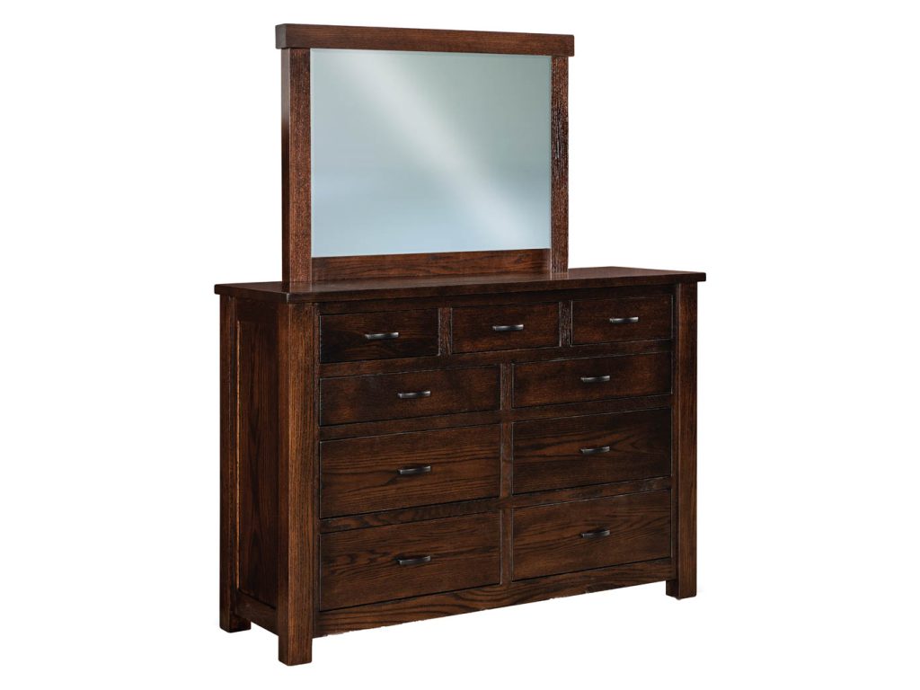 Cottage 9 Drawer Dresser Mirror