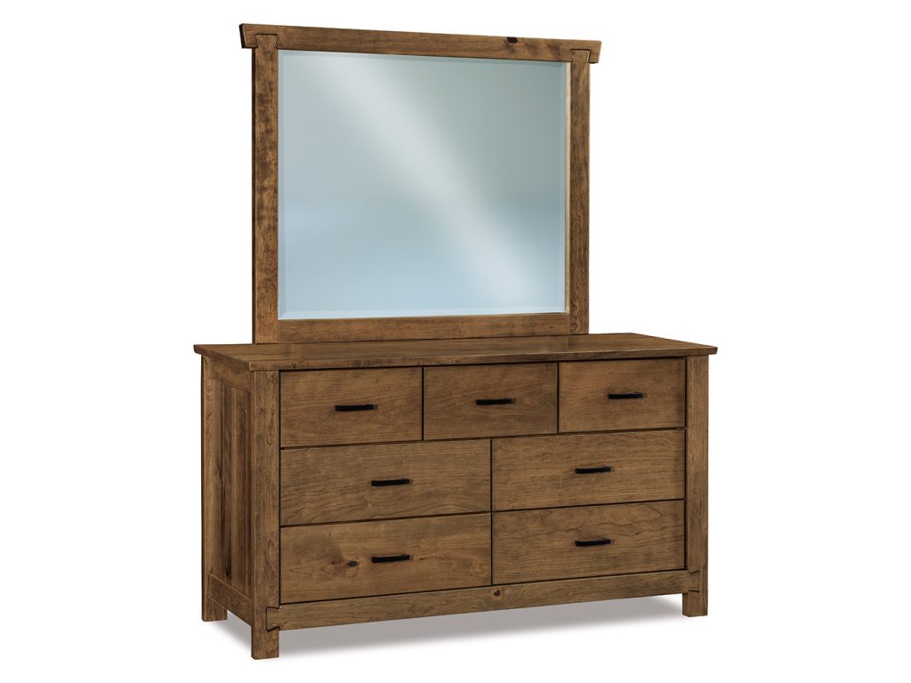 Dovetail 7 Drawer Dresser Mirror