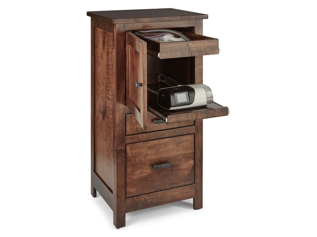 Flush CPAP Nightstand Bedside Table, alternate view