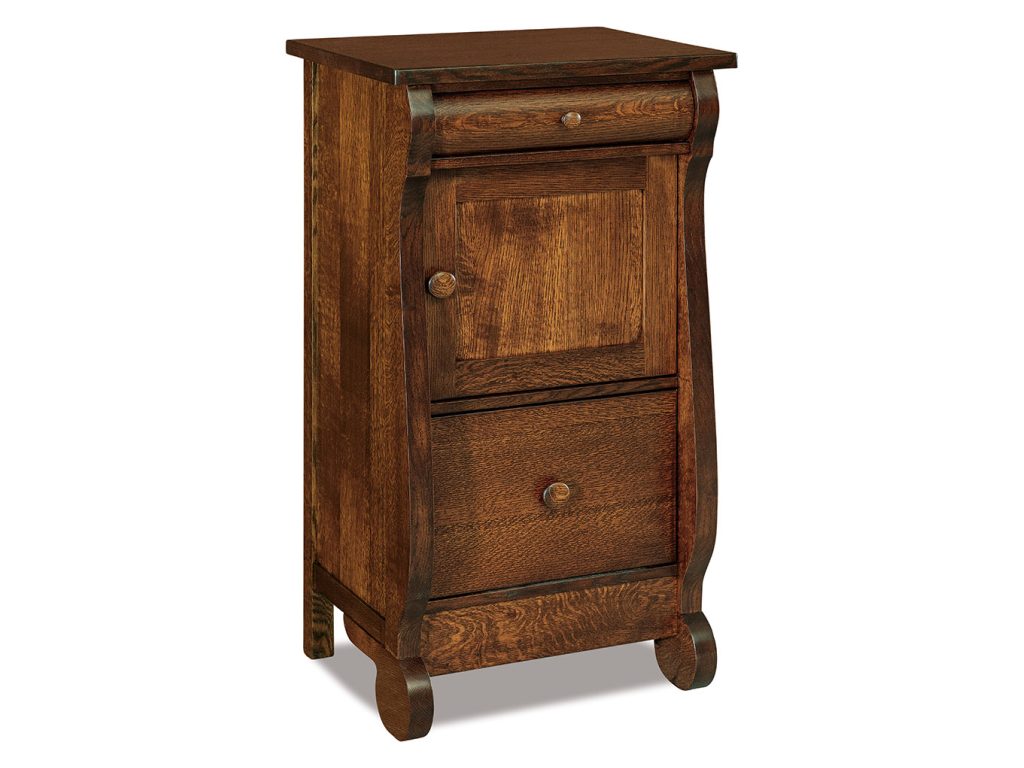 Amish Furniture of NE Old Classic Sleigh CPAP Nightstand Bedside Table