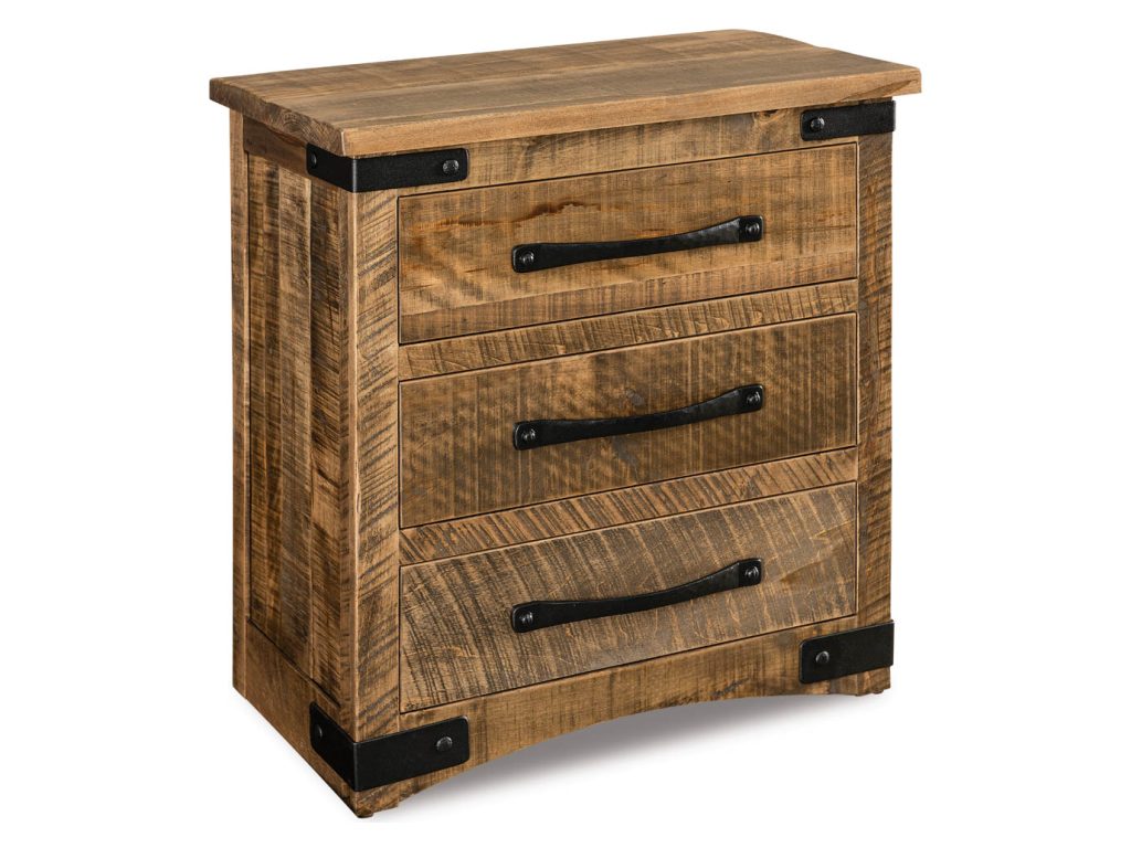 Amish Furniture of NE Orewood 3 Drawer Nightstand – 30″W
