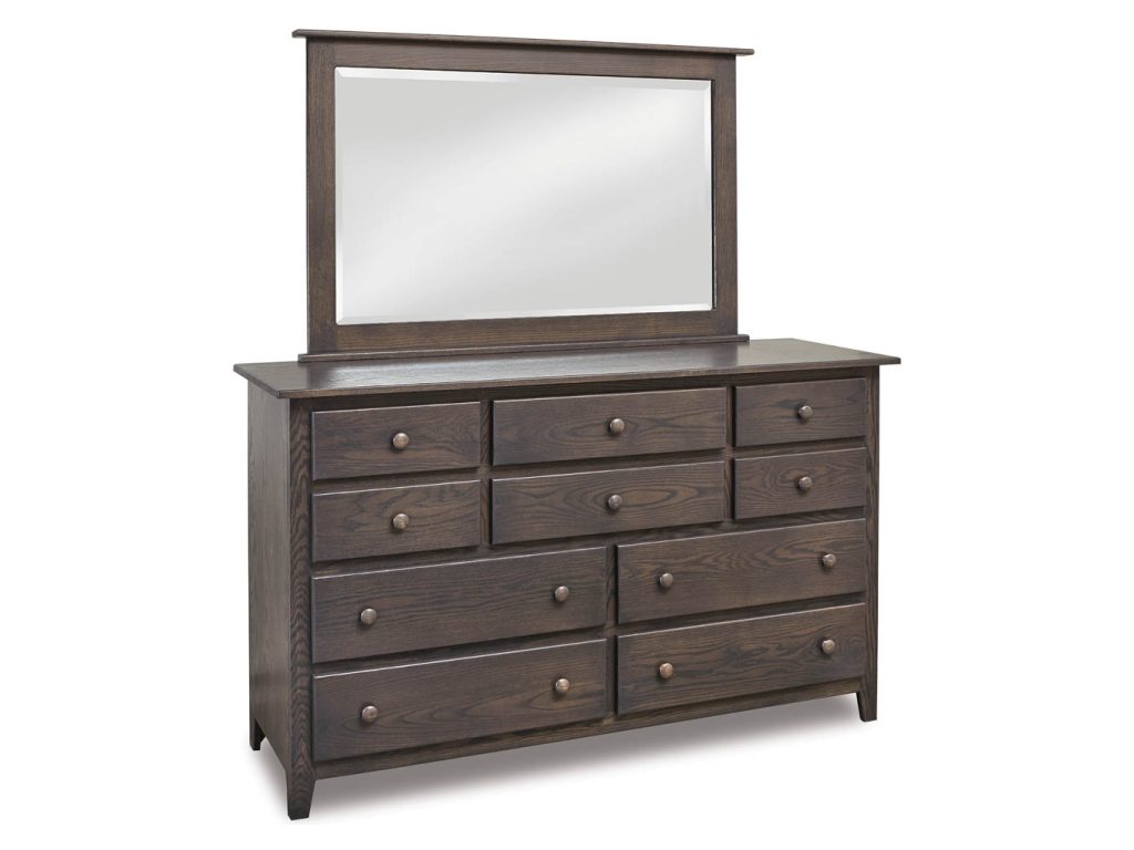 Shaker 10 Drawer Dresser Mirror