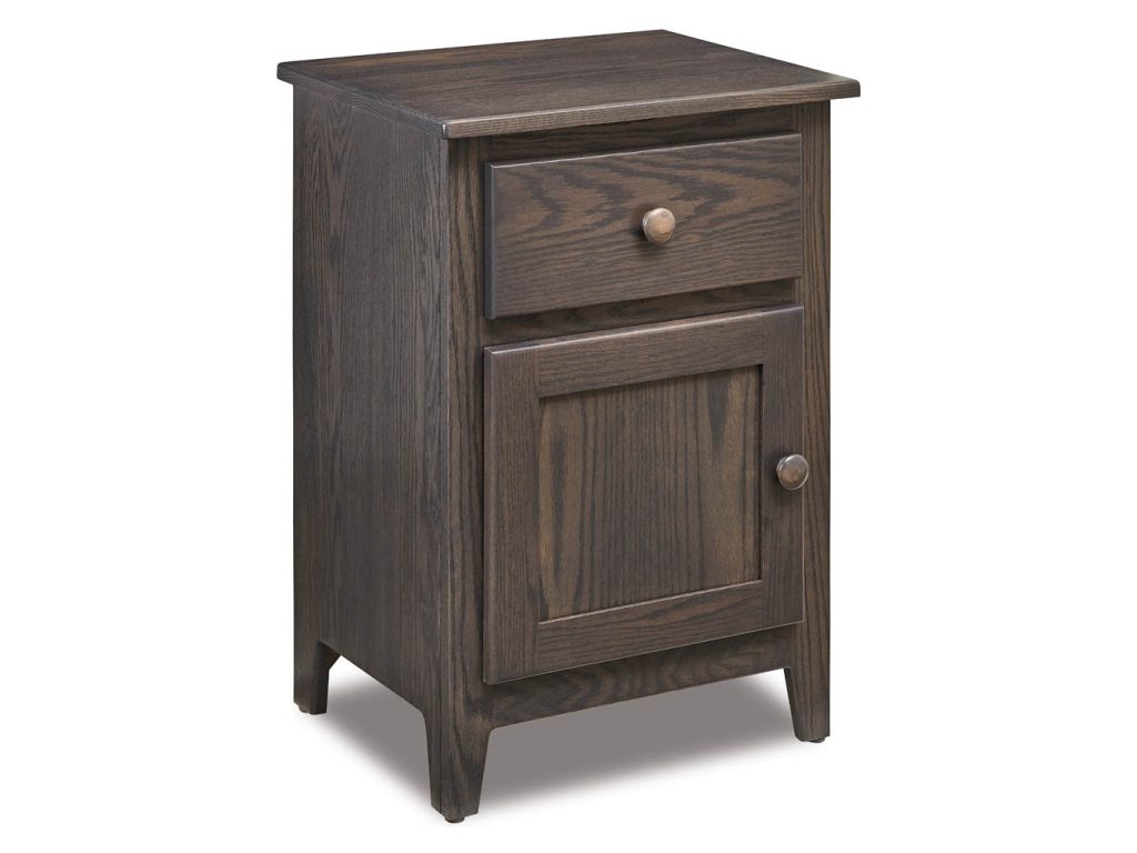 Amish Furniture of NE Shaker 1 Drawer 1 Door Nightstand Drawer Nightstand