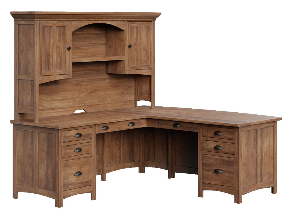 Oakwood L Desk Executive Desk