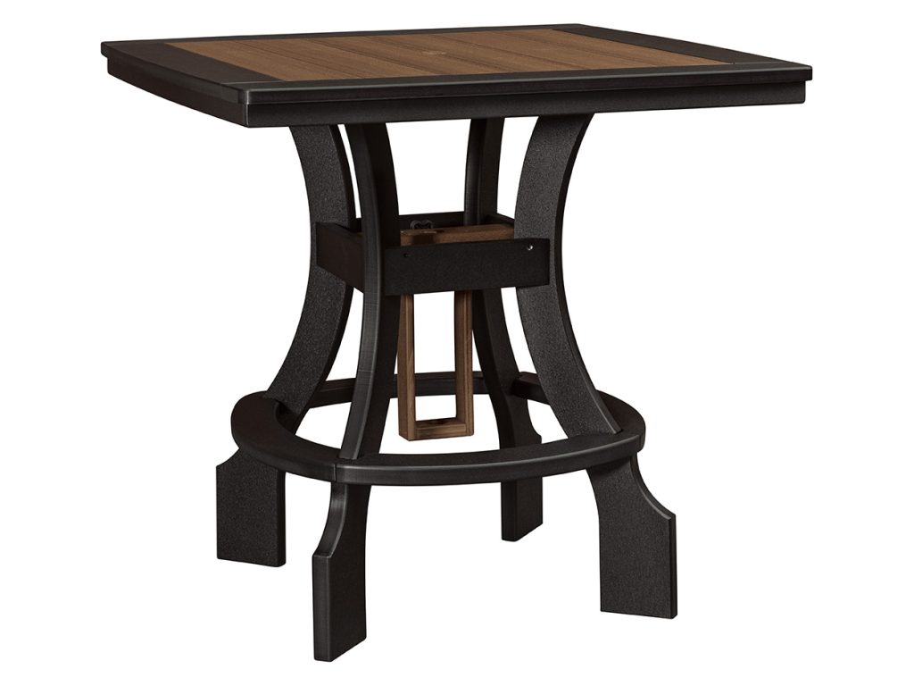 Amish Furniture of NE Lori Bar Table with Border – 44×44