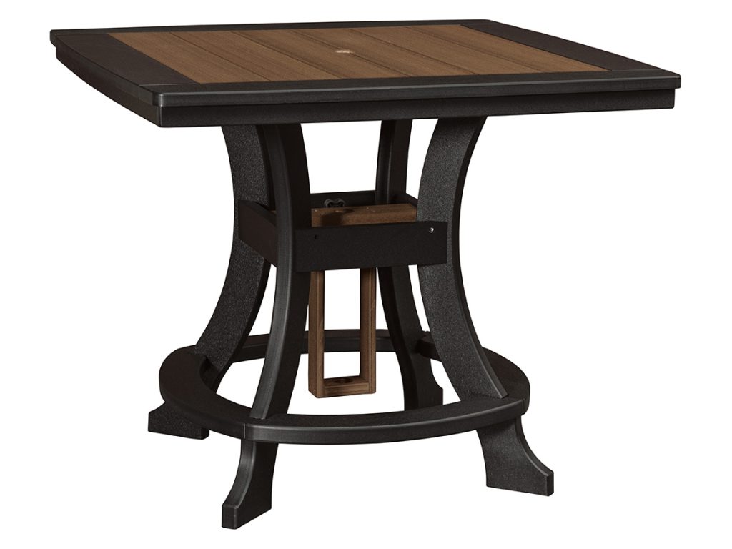 Amish Furniture of NE Lori Counter Table with Border – 44×44