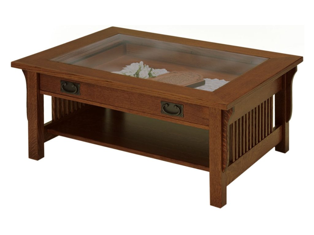 Amish Furniture of NE Landmark Glass Top Coffee Table Table Top