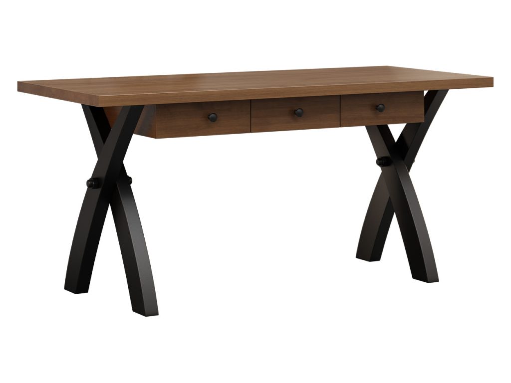 Weston Open Desk with Drawers Writing Desk