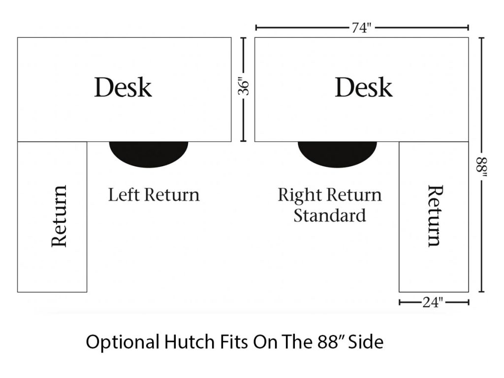 Modesto Corner Corner Desk, alternate view