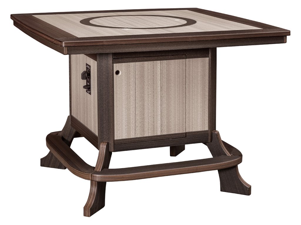 Amish Furniture of NE Jade Bar Table with Fire Ring – 49×49, alternate view
