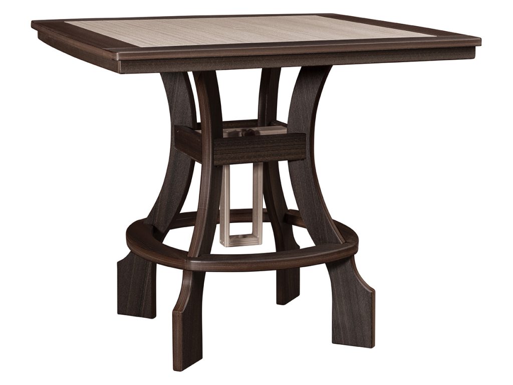 Amish Furniture of NE Lori Bar Table with Border – 49×49