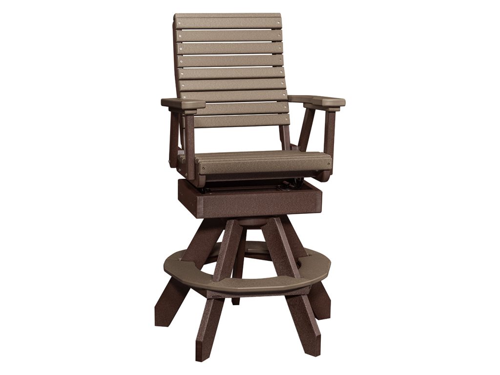 Amish Furniture of NE Fritz Swivel Rocker Bar Chair Accent Chair
