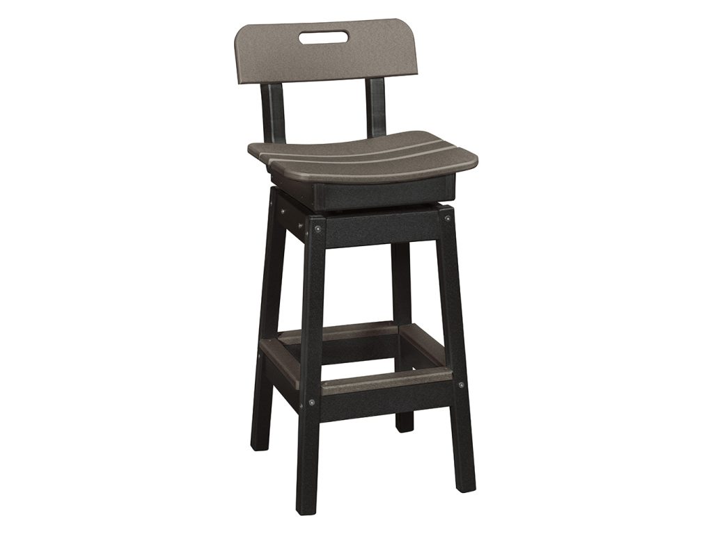 Amish Furniture of NE Saddle Seat Stool with Back