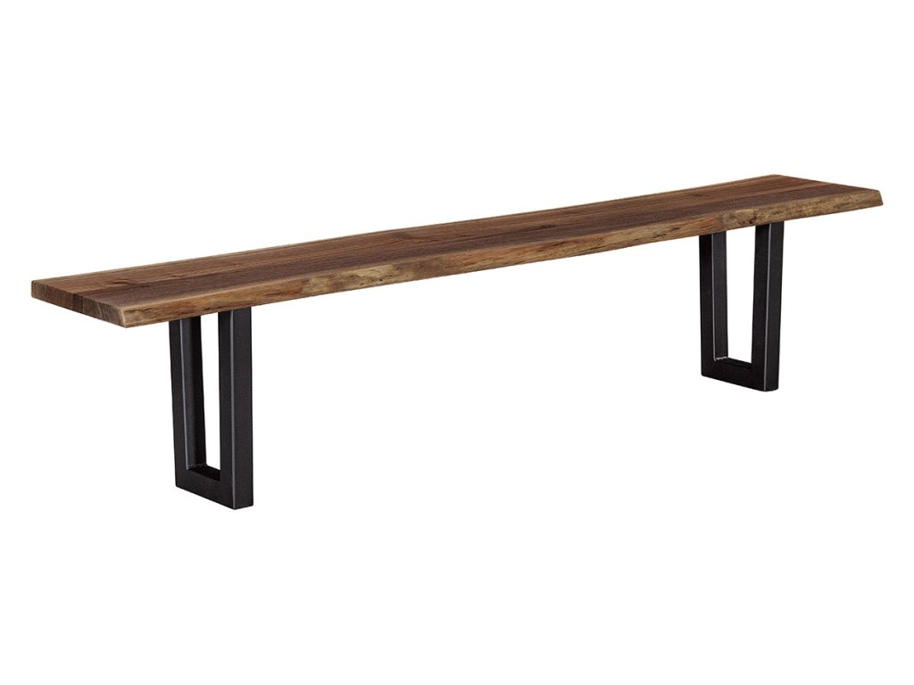 Live Edge Bench with Lifestyle Base Table Base