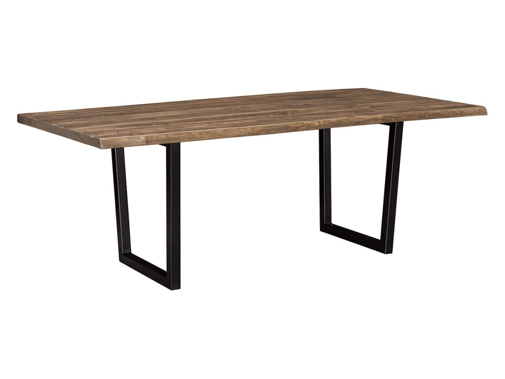 Live Edge Rough Sawn Table With Lifestyle Base Table Base
