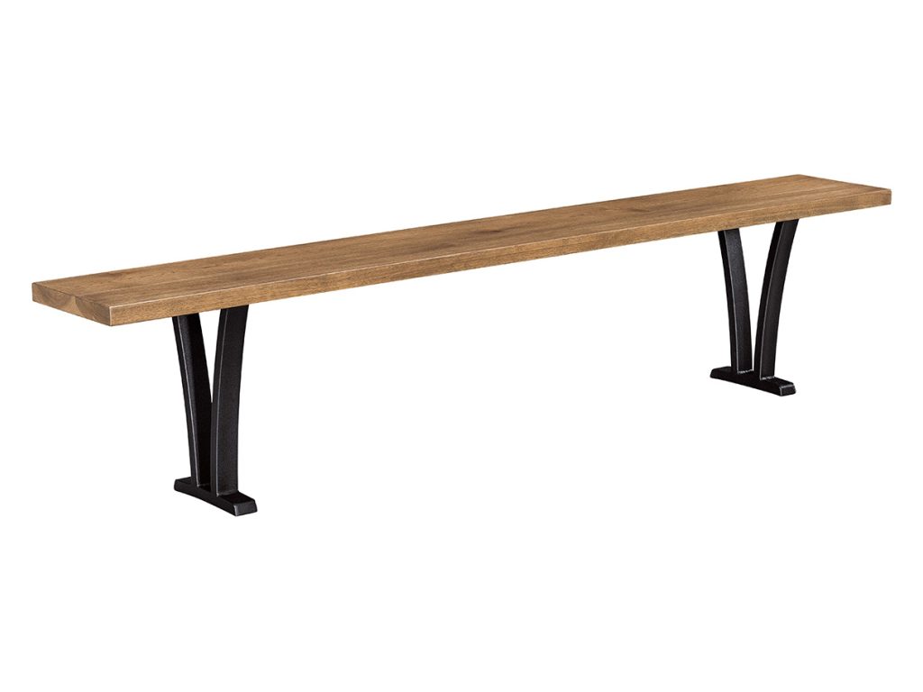 Livingston Bench with Pagosa Base Table Base
