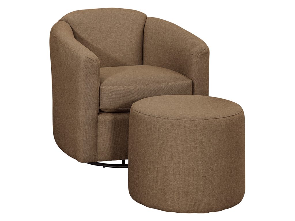 Amish Furniture of NE Fusion 22″ Round Footstool, alternate view