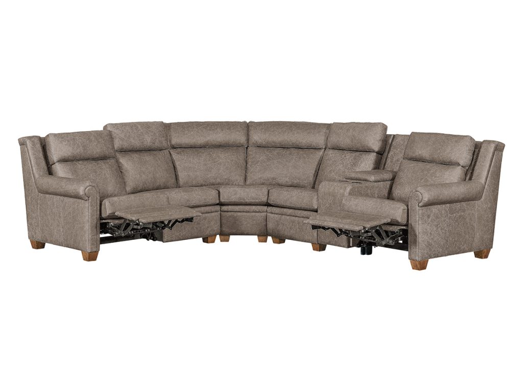 Remington Sectional – Rolled Arm LAF Loveseat Reclining w/ Tilt Headrest Reclining Sectional, alternate view