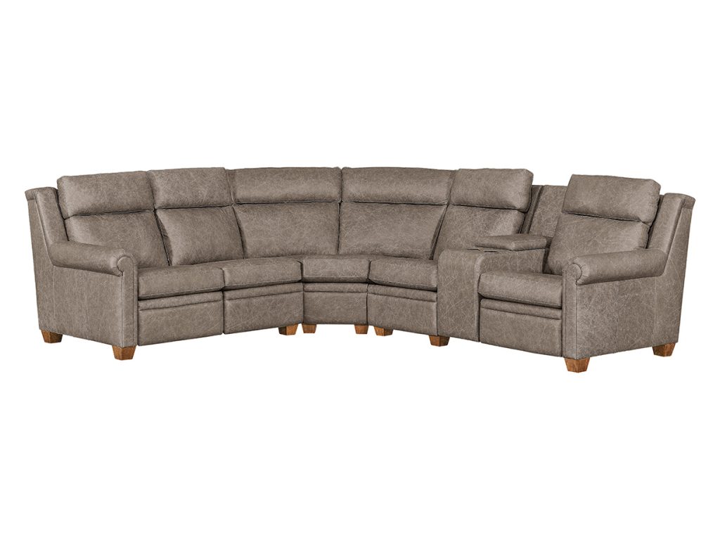 Remington Sectional – Rolled Arm LAF Loveseat Reclining w/ Tilt Headrest Reclining Sectional
