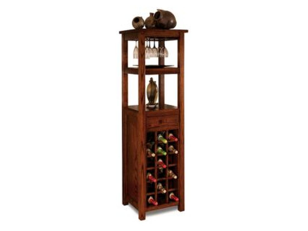Amish Furniture of NE Madison Wine Tower Wine Cabinet, alternate view