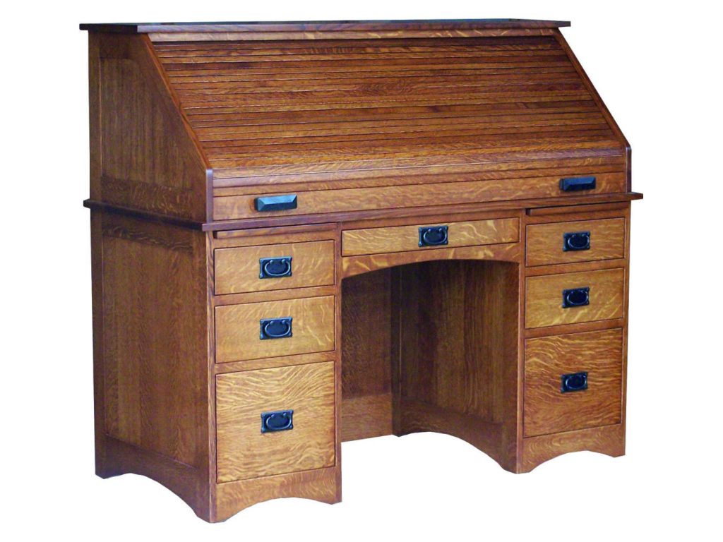 Amish Furniture of NE Mission Rolltop Desk, alternate view