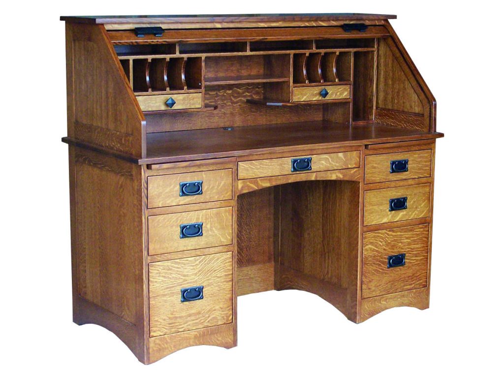 Amish Furniture of NE Mission Rolltop Desk