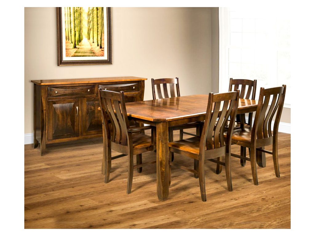 Amish Furniture of NE Preston Legged Table, alternate view
