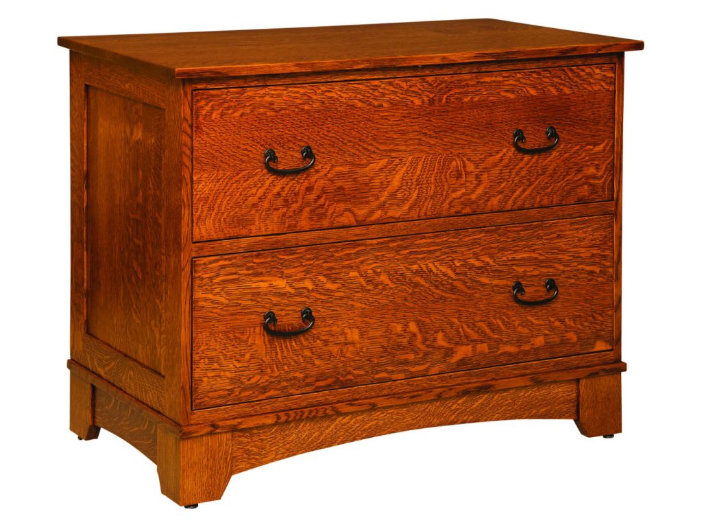 Amish Furniture of NE Noble Mission Lateral File Cabinet with Storage Topper File Cabinet, alternate view