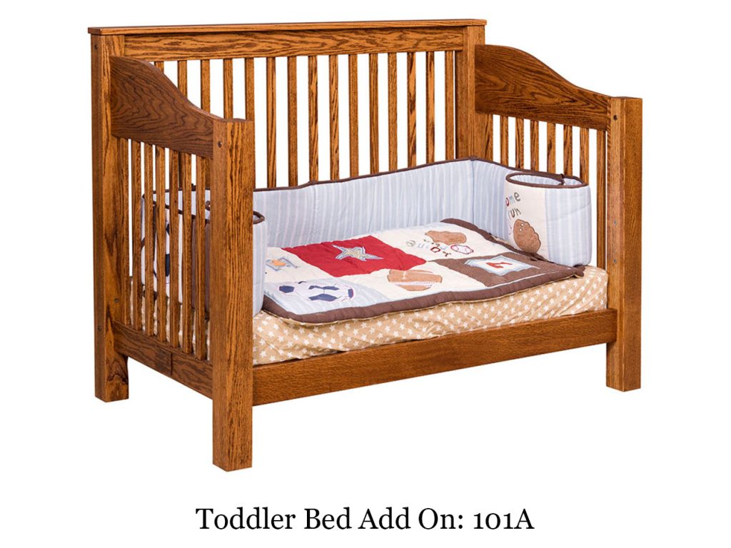 Amish Furniture of NE Mission Crib Bed, alternate view