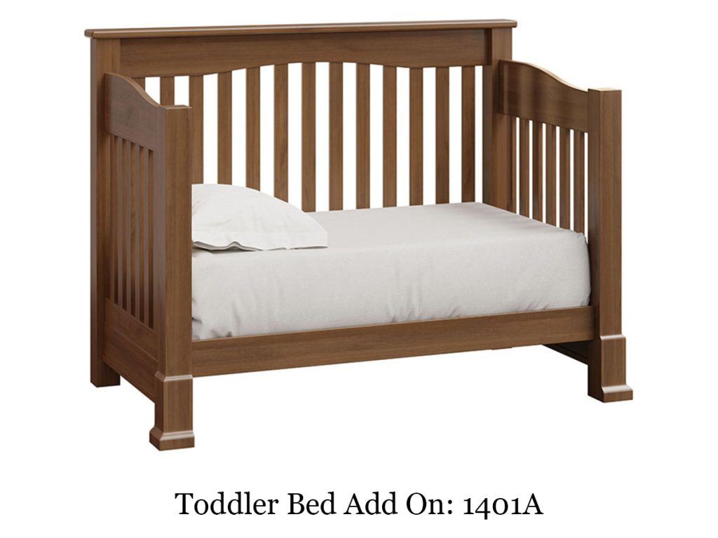 Amish Furniture of NE Mackenzie Crib – Slat Bed, alternate view