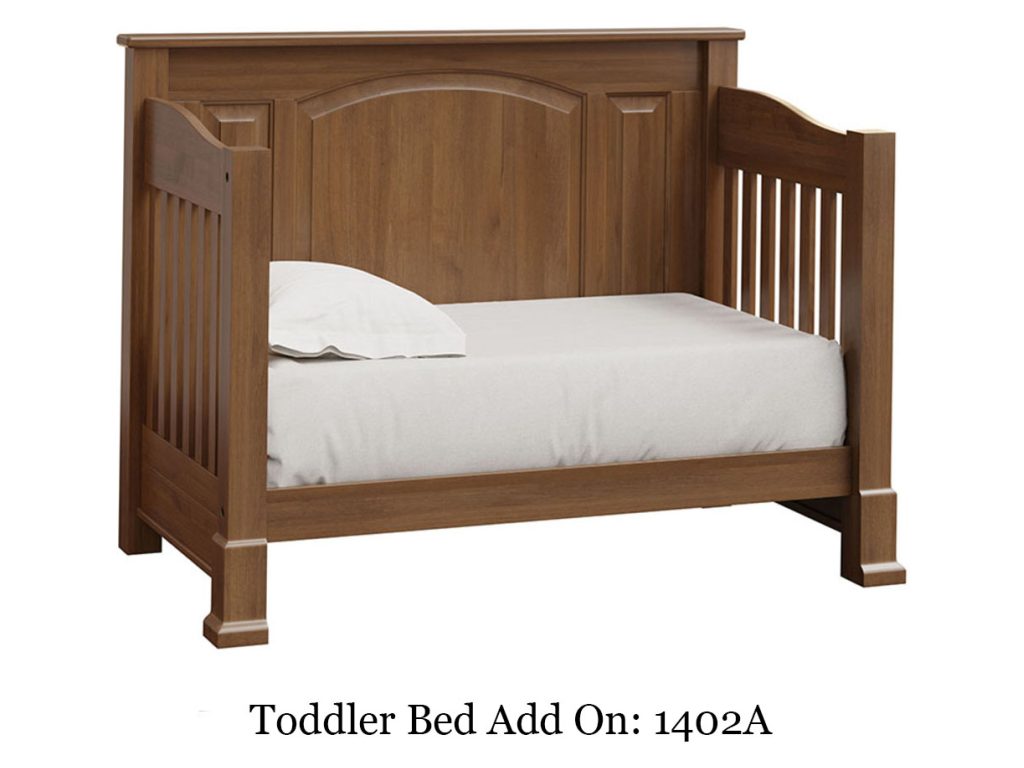 Amish Furniture of NE Mackenzie Crib – Panel Back Bed, alternate view