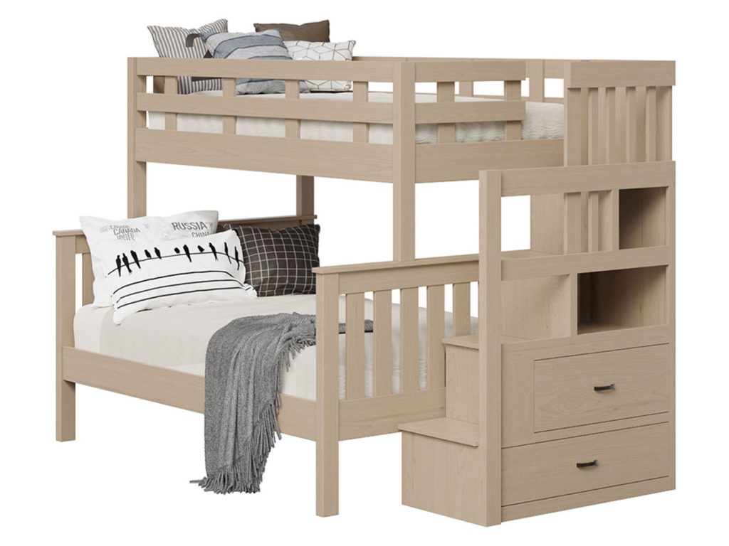 Fairmont Twin x Full Bunk Bed With Staircase