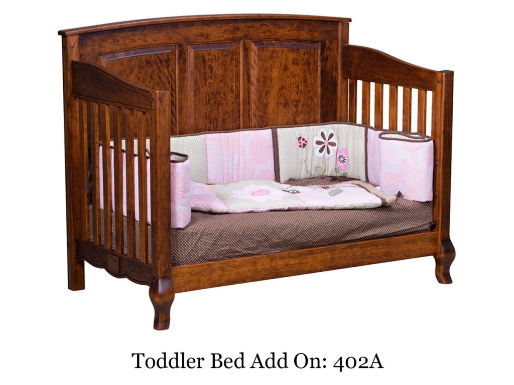 Amish Furniture of NE French Country Crib With Panel Option Bed, alternate view
