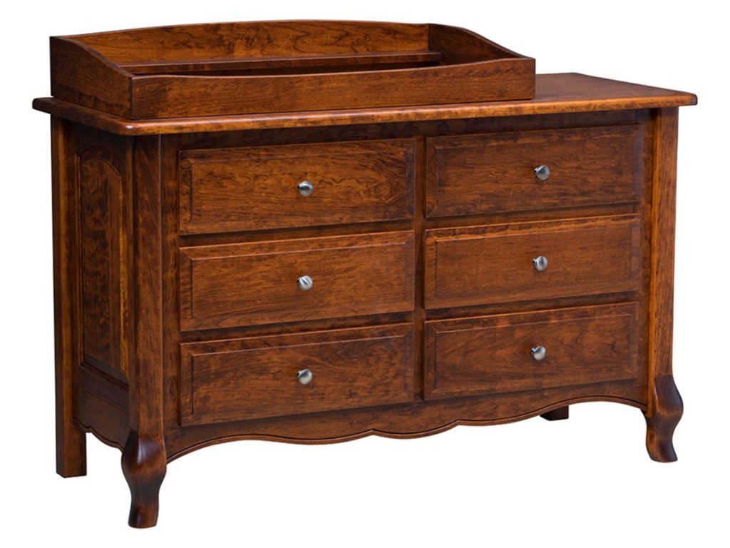 French Country 6 Drawer Dresser With Changing Box Top Option Dresser