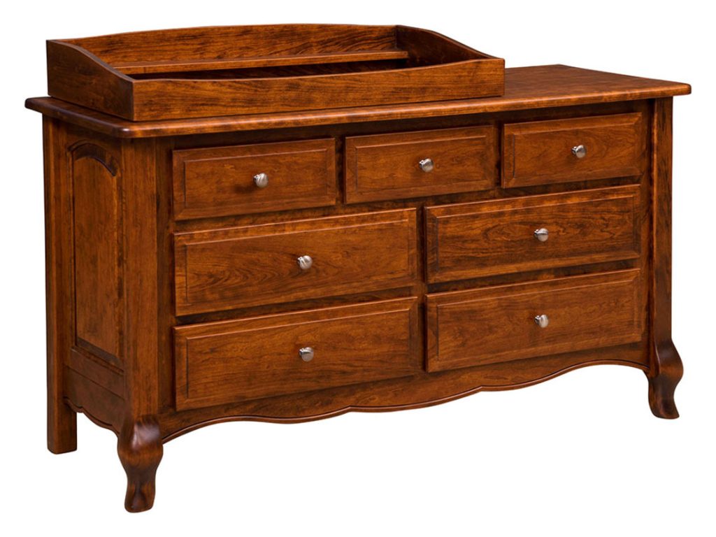 French Country 7 Drawer Dresser With Changing Box Top Option Box Top Chests & Dresser