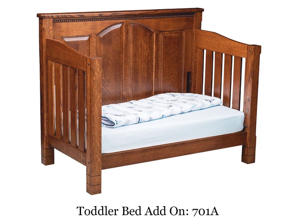 Amish Furniture of NE West Lake Crib Bed, alternate view