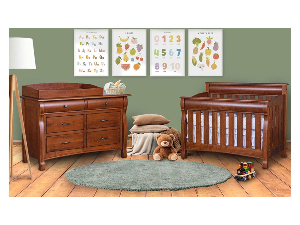 Amish Furniture of NE Castlebury Nightstand Bedside Table, alternate view